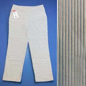 NWT S.C.&CO Striped Slim Leg Stretch Pants Medium sz 8